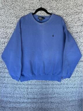 Polo Ralph Lauren Sweater Mens XL Blue Crewneck Pullover Casual
